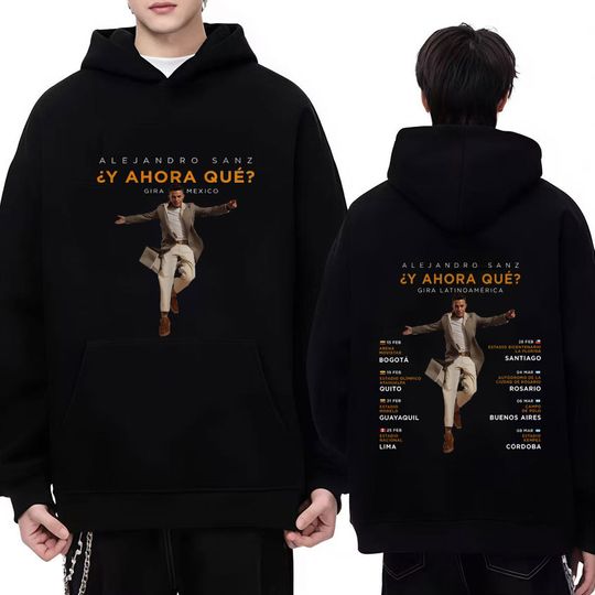Discover trendy Singer Alejandro Sanz album Graphic hoodie Autumn/Winter Harajuku Mens Long sleeve Casual Oversized  Aesthetic Sweatshirt