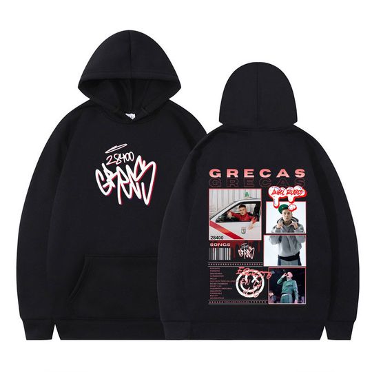 Discover Rapper Grecas Tour 2026 Album Print hoodie Men Women Fashion Oversized Sweatshirt Long-sleeved loose casual Harajuku pullover