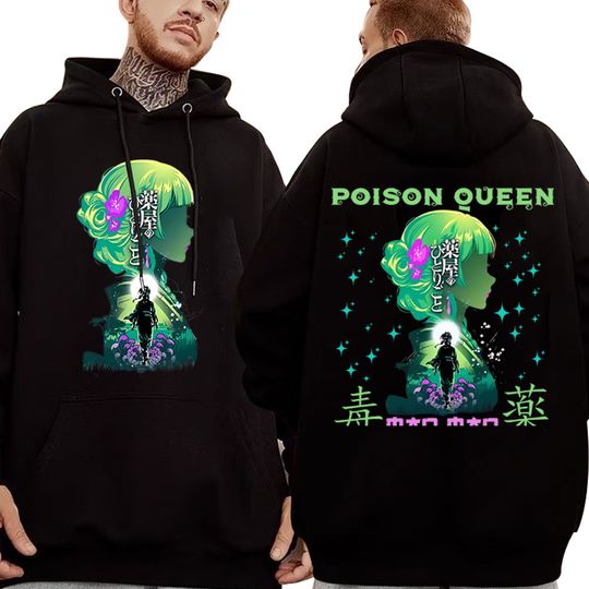 Discover Anime The Apothecary Diaries Maomao Double Sided Print Hoodie Men Women Cartoon Casual Pullover High Quality Oversized Tracksuit