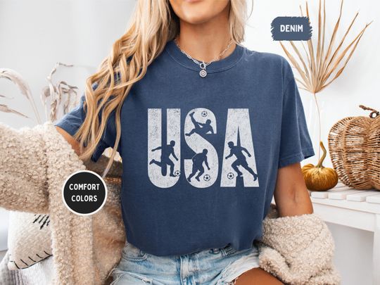 Discover USA Soccer shirt| Patriotic World Football Fan Tee | Cup Soccer Lover Gift