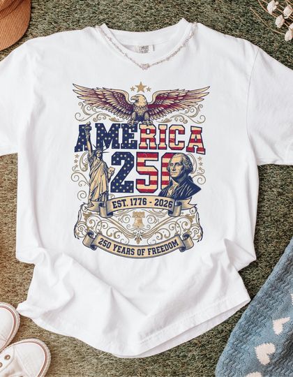 Discover USA 250th Anniversary Shirt, Vintage American Birthday Tee, USA Independence Day Shirt, America 250th Anniversary Unisex Tee