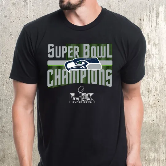 Discover Super Football LX Champions Seahawks T-Shirt, 2026 Sea Champion Tee For Fans