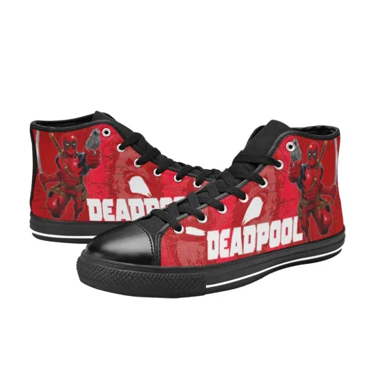 Discover Deadpool Sneakers Custom High Top Casual Canvas Shoes Men's
