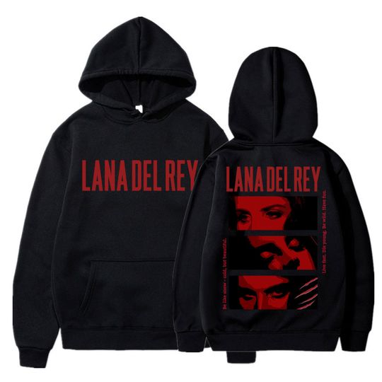 Discover Singer Lana Del Rey Hoodie Super Violent Music Soft Men and Women Hip-hop 2025-26 Autumn_winter 100_ Pure Cotton Printed Hoodie