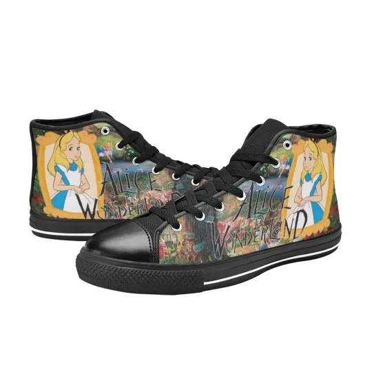 Discover Alice in Wonderland Sneakers Custom High Top Canvas Casual Men's Shoes