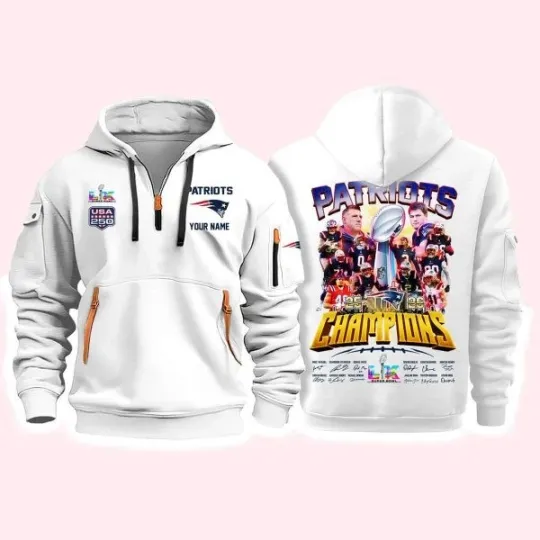 Discover Patriotss Champions  Quarter Zip Hoodie