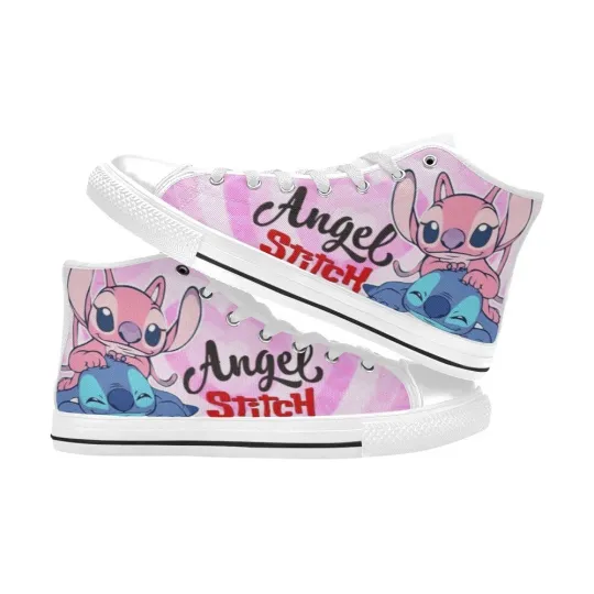Discover Angel and Stitch High Top Shoes Sneakers
