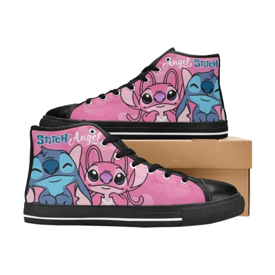 Discover Angel and Stitch High Top Shoes Sneakers