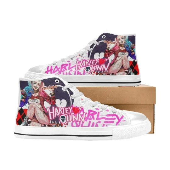 Harley Quinn High Top Shoes Sneakers