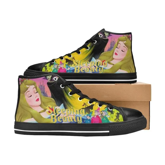 Sleeping Beauty High Top Shoes Sneakers