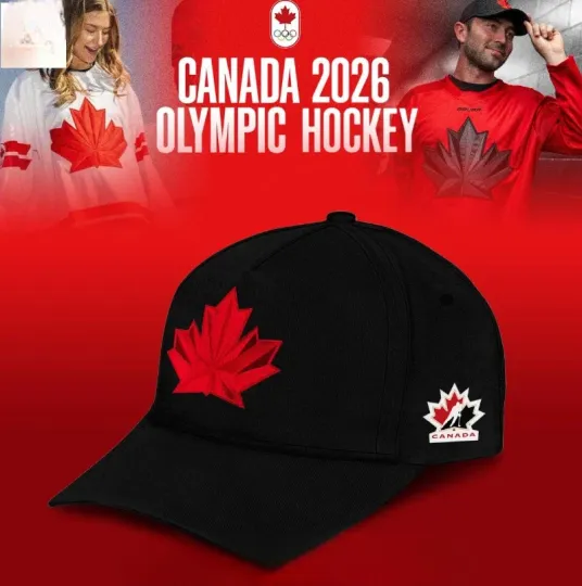 Discover Canada Olympic Hockey 2026 Black Cap, Gift For Fans