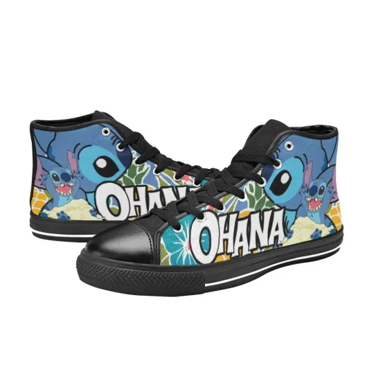 Discover Ohana Lilo And Stitch High Top Shoes Sneakers