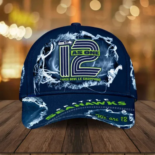 Discover Seahawkss 2025 Super B.owl LX Champions Classic Cap