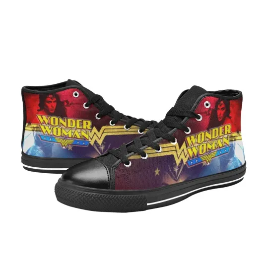 Discover Wonder Woman High Top Shoes Sneakers