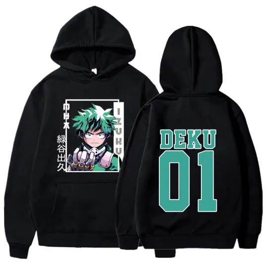 Discover The Japanese Anime _My Hero Academia_ Printed Autumn and Winter Sports Hoodie, Hip-hop Fashion Streetwear Long-sleeved Pullover
