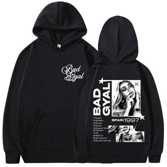 Discover Singer Bad Gyal Tour Album 2025 Merch Hoody Men Women Hip Hop Pop Music Style Sweatshirt Y2K Vintage Oversized Long Sleeve Hoody