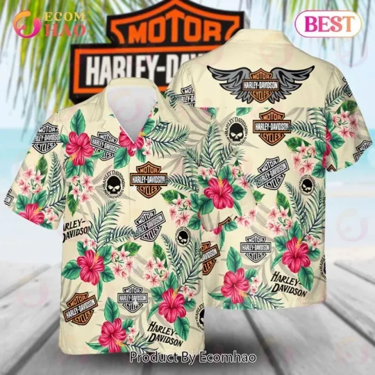 Discover Hawaiian Shirt Haarleyy Davidson Hawaii Shirt Design 3D Full Printed