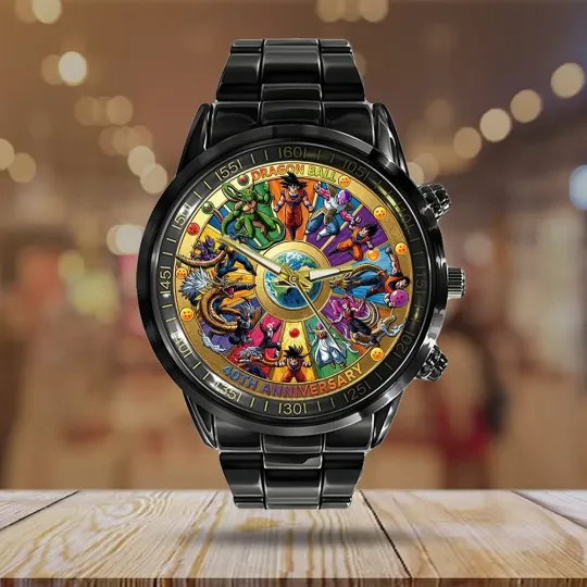 Dragon Ball 40th Anniversary Black Stainless Steel Watch