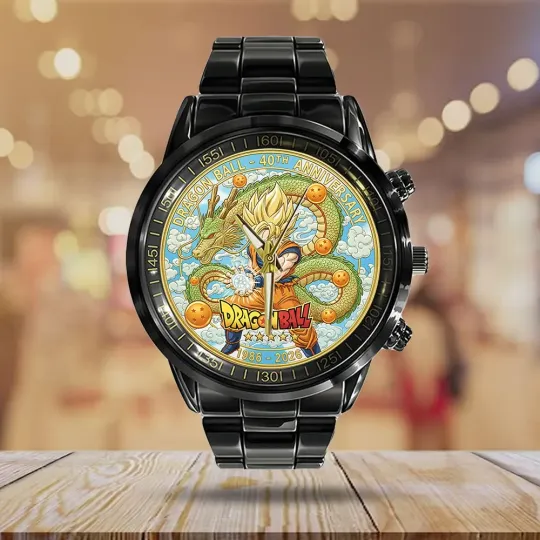 Dragon Ball 40th Anniversary Black Stainless Steel Watch