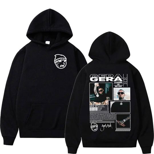Discover Rapper GERA MX Tour Album 2025 Graphic Hooded Men's Hip Hop Oversized Short Sleeve Sweatshirts Hot Sale Fleece Clothing Hoodies