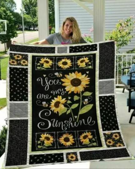 Discover Are My Sunshine Fleece Blanket Gift for Anniversary and Mother’s Day