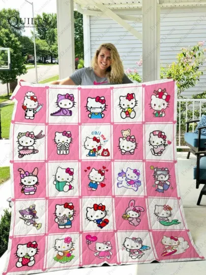 Hello Kitty Fleece Blanket - Gift for Anniversary
