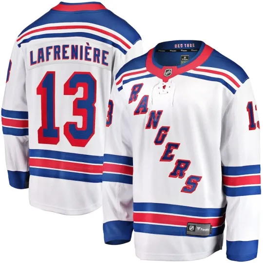 New York Rangers Alexis Lafreniere Fanatics Branded White Breakaway NHL Jersey