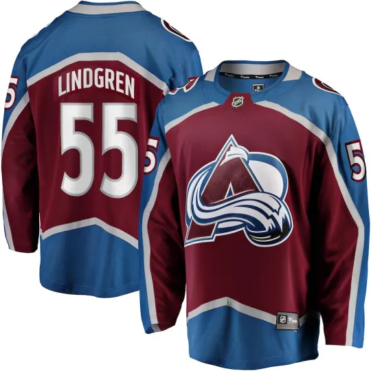 Discover Colorado Avalanche Ryan Lindgren Fanatics Branded Maroon Breakaway NHL Jersey