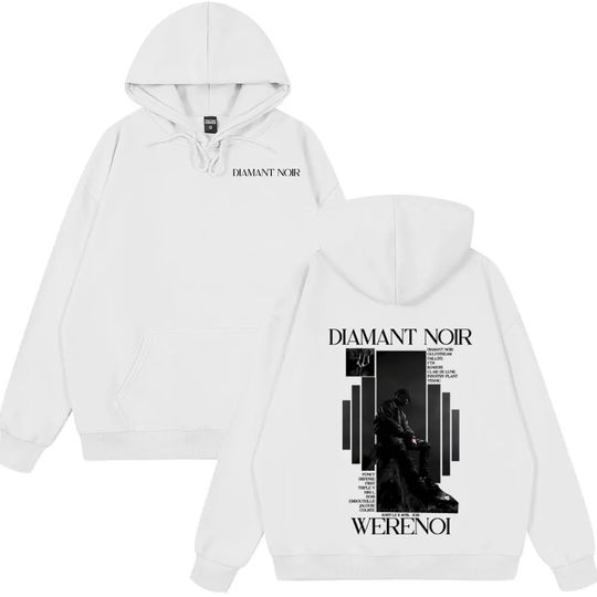 Discover Hot Sale Fashion New Hoodies Rapper WeRenoi Diamant Noir Album Poster Pullovers Men Women Streetwear Oversized Casual Sweatshirt