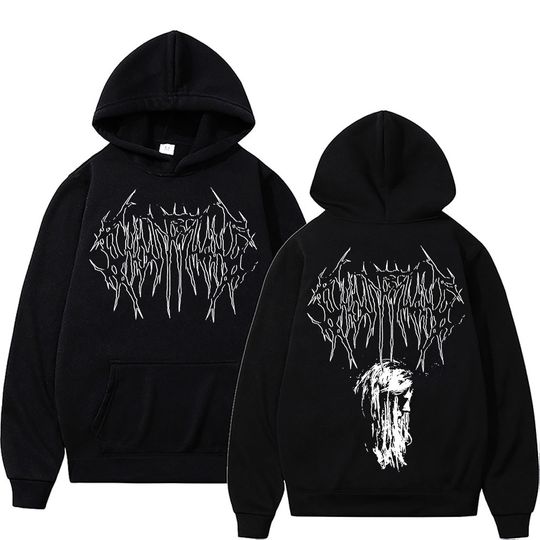 Discover Rapper Ghostemane Squeeze Graphic Hoodie Men's Streetwear Mens Hip Hop Hoodies Men Women Oversized Fleece Cotton Hood Sweatshirt