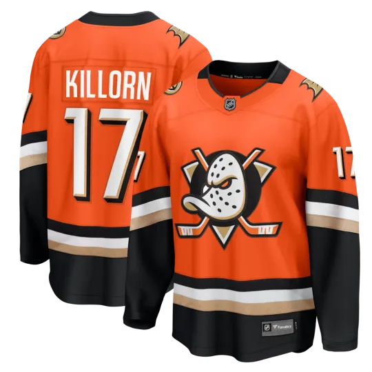 Discover Anaheim Ducks Alex Killorn #17 Fanatics Orange Home Breakaway NHL Jersey