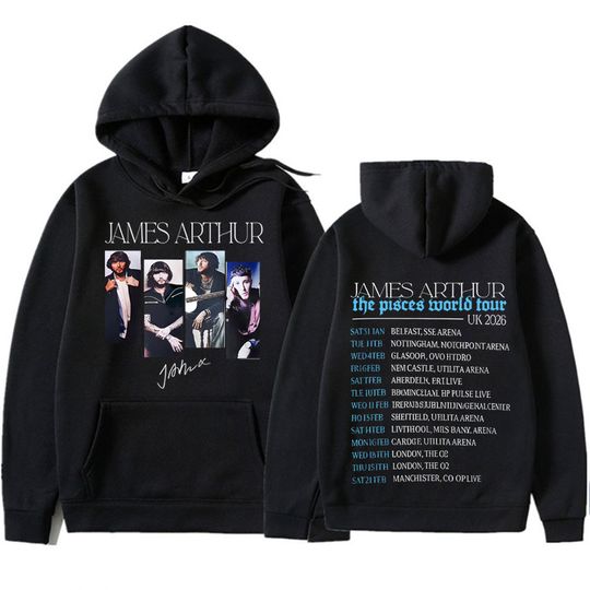 Singer James Arthur 2026 New Album Fashion Sweatshirts The Pisces World Tour Men Pop Long Sleeve Pullovers Cozy Oversized Hoodie
