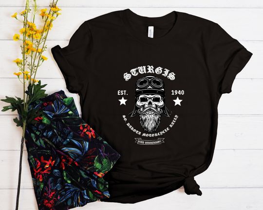 Discover Sturgis Motorcycle Rally 83rd Anniversary Cowboy Skull T-Shirt