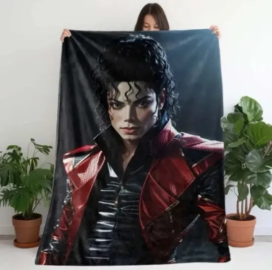 Michael Jackson Iconic Retro Print Fleece Blanket