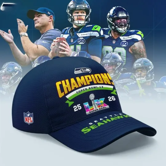 Discover Seahawkss 2025-2026 N.F.C Conference Champions Cap, Gift For Fans