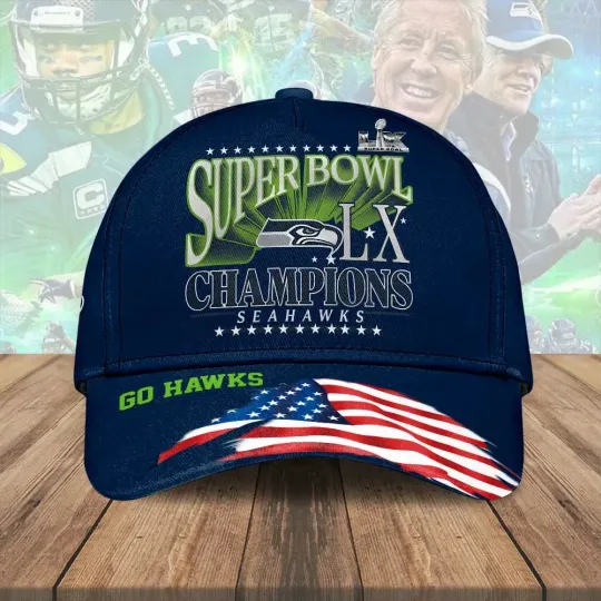 Discover Seahawks 2025   LX Champions Classic Cap – 16158
