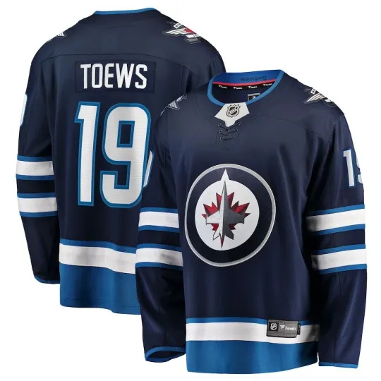 Discover Winnipeg Jets Jonathan Toews #19 Fanatics Branded Navy Home Breakaway NHL Jersey