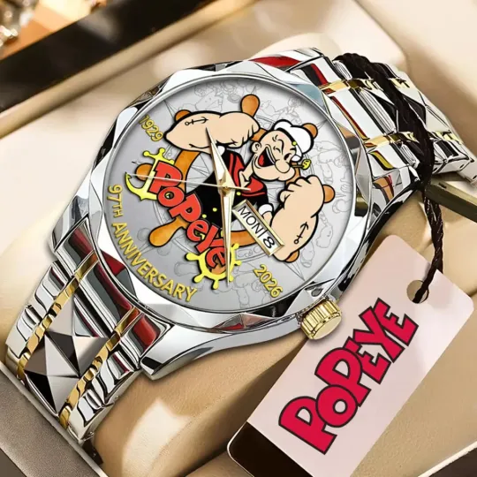 Popeye The Sailor Man 97th Anniversary Alloy Luxury Quartz Watch – 9674