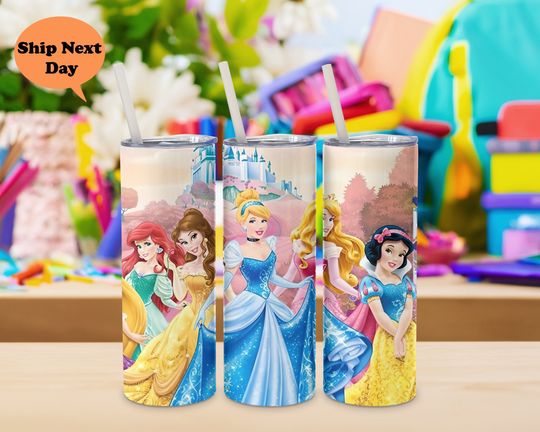 Discover Disney Princess 20oz Tumbler with Lid and Straw