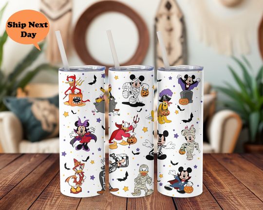 Discover Disney Halloween Spooky Mickey and Friends 20oz Tumbler with Lid and Straw