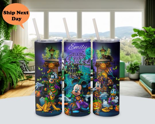 Discover Mickey Mouse Halloween 20oz Tumbler with Lid and Straw