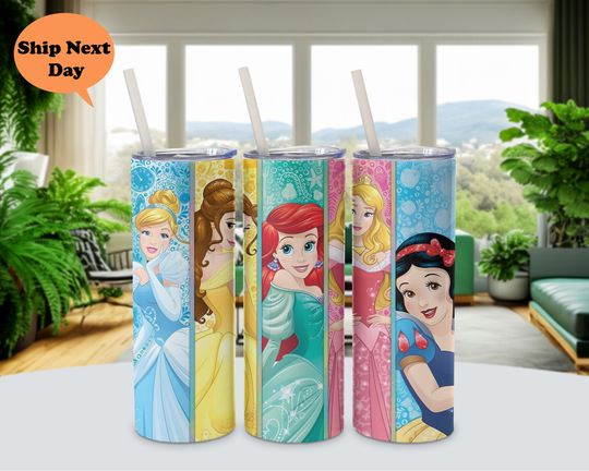 Discover Disney Princess 20oz Tumbler with Lid and Straw