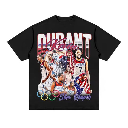 Discover Kevin Durant sports Basketball fans Men Clothing Haiikyuu short sleeve Round Neck Printing Pullover Retro Vintage  T-shirt 50386