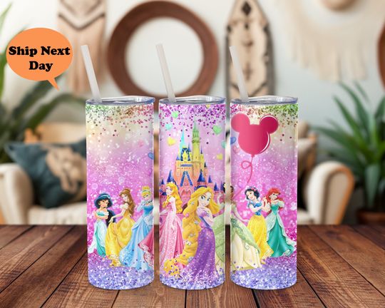 Discover Disney Princess 20oz Tumbler with Lid and Straw