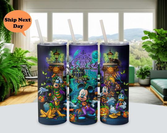 Discover Mickey Mouse Halloween 20oz Tumbler with Lid and Straw