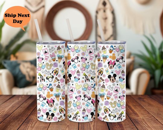 Discover Disney Christmas Mickey and Friends 20oz Tumbler with Lid and Straw