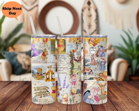 Discover Winnie the Pooh & Friends 20oz Tumbler with Lid and Straw