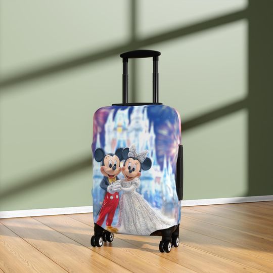 Discover Mickey & Minnie Wedding Luggage Cover, Magical Travel Protector