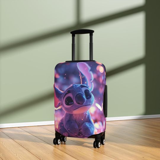 Discover Stitch Luggage Cover, Disney Travel Suitcase Protector, Elastic Washable Cover for Women Men Kids