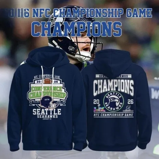 Discover Seahawkss Champions 2026 Super B.owl LX Hoodie